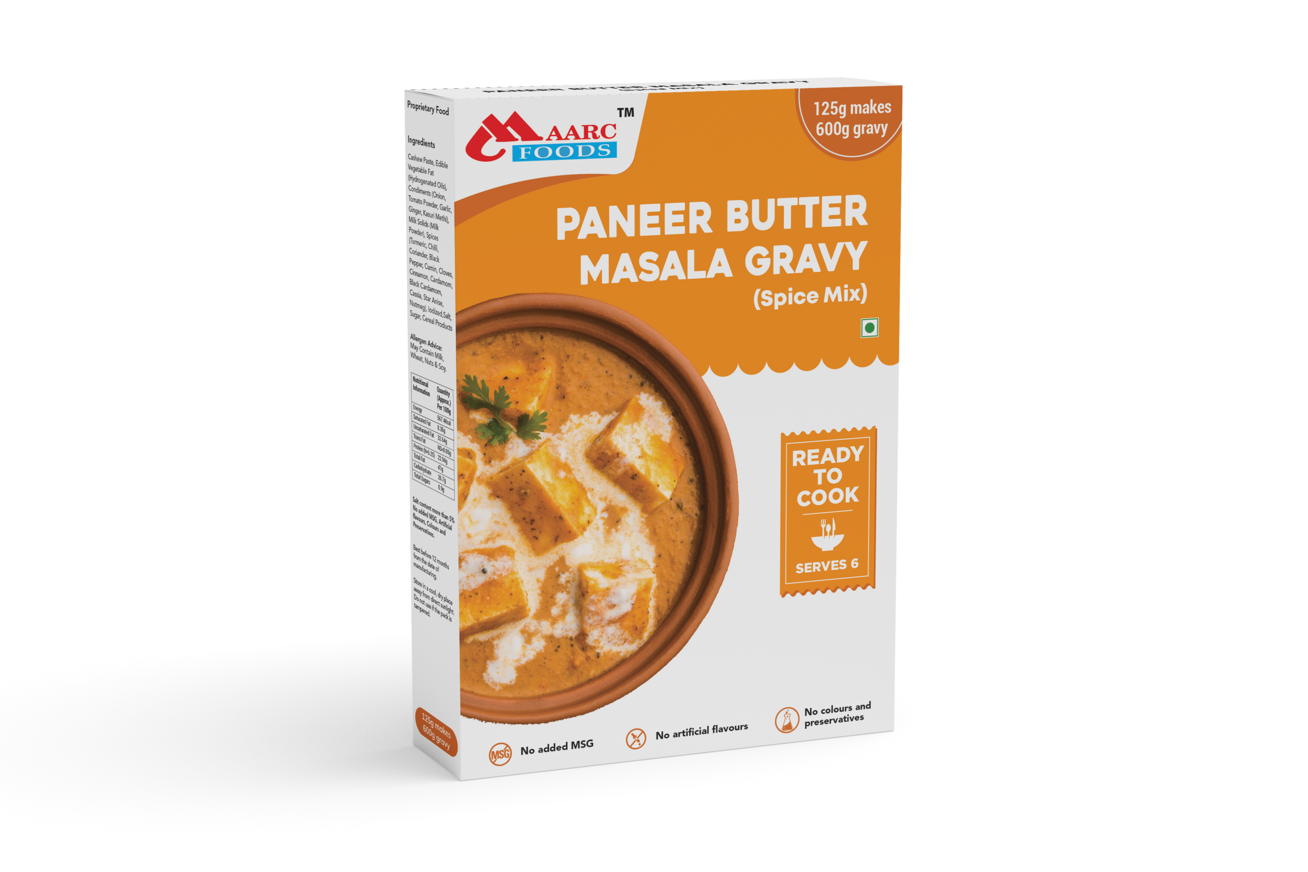 Paneer Butter Masala Gravy (Spice Mix) 100gm + 500ml water make 600gm (Serves 6)